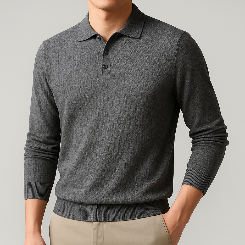 Suéter Polo de Manga Longa Dominus