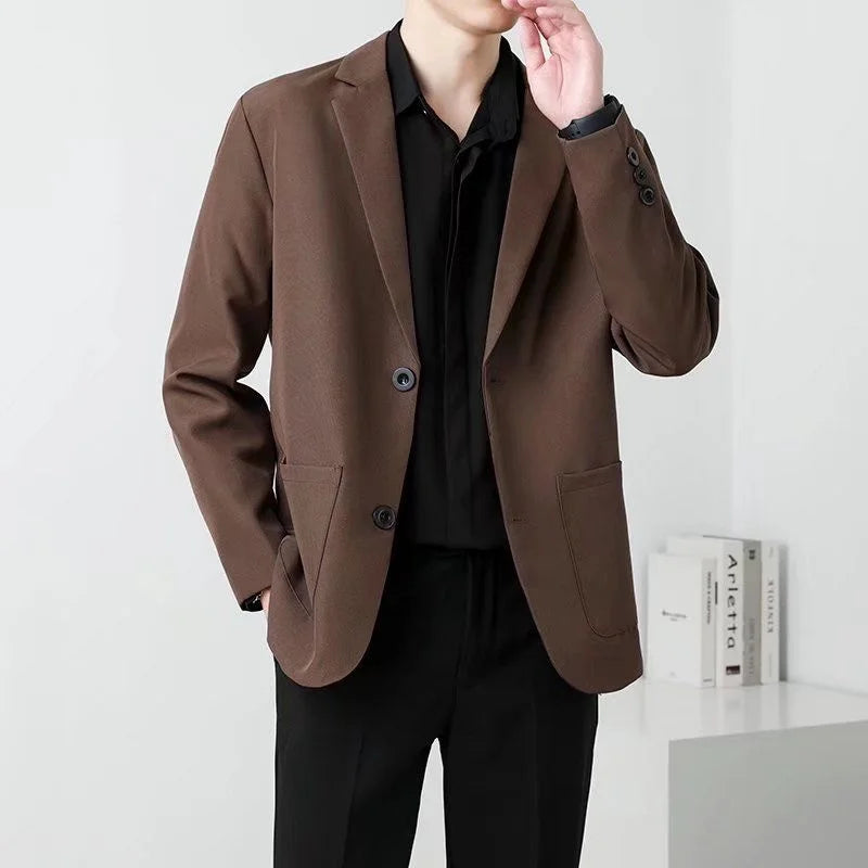 https://ae01.alicdn.com/kf/Sb7cfe1d104894c2f88f5d51c6af3a831i/Spring-Brown-Black-Blazer-Men-Slim-Fit-Fashion-Social-Mens-Dress-Jacket-Business-Formal-Jacket-Men.jpg
